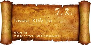 Tavasz Klára névjegykártya